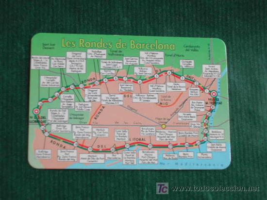 rondes de barcelona mapa calendario 1997 mapa de las rondas de barcelona   Comprar 