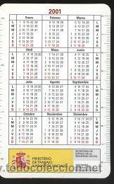 Coleccionismo calendarios: calendario Seguridad Social 2001