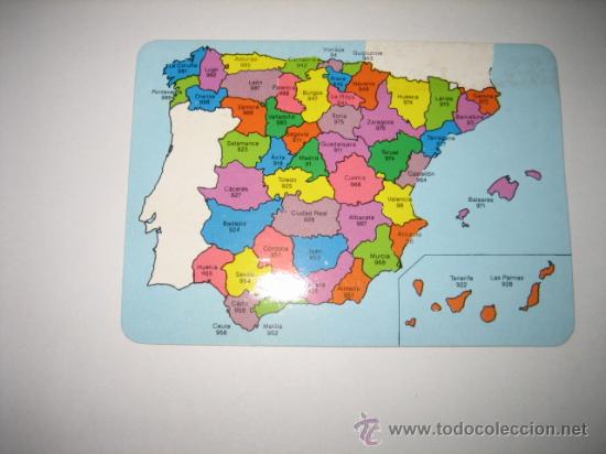 Coleccionismo Calendarios: MAPA DE ESPA&Ntilde;A   1989  ALLEN FUNDADA EN 1940 OVIEDO-GIJON