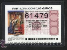 Coleccionismo calendarios: calendario tema loter&iacute;a 2004 ( Plastificado )
