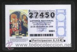 Coleccionismo calendarios: calendario tema loter&iacute;a 2007 ( Plastificado )