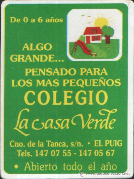 Sammeln von Kalendern: calendario Colegio la Casa Verde, El Puig. A&ntilde;o 1989. .