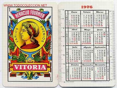 Collezionismo Calendari: CALENDARIO FOURNIER , HERACLIO FOURNIER , 1976 , CAD 126