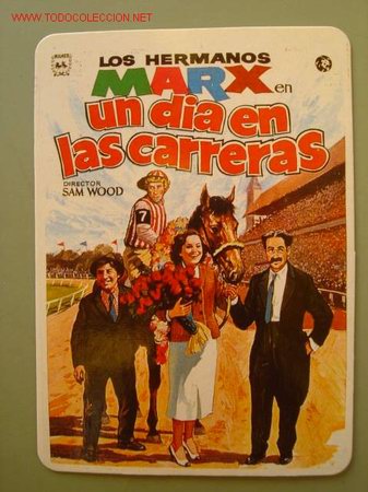 Coleccionismo Calendarios: LOS HERMANOS MARX EN UN DIA EN LAS CARRERAS - 1990
