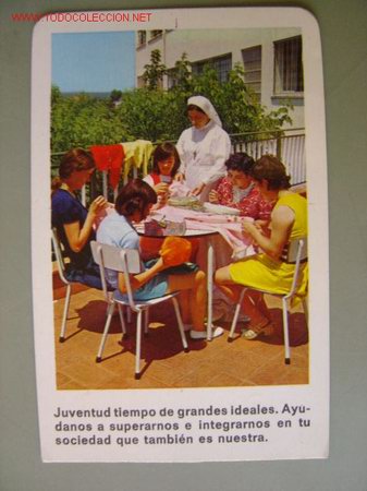 Coleccionismo calendarios: SECRETARIADO DE VOCACIONES HERMANAS HOSPITALARIAS DEL SAGRADO CORAZON - A&Ntilde;O 1974