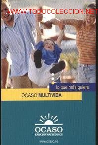 Coleccionismo calendarios: calendario-seguros ocaso a&ntilde;o 2004