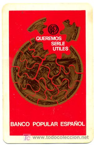 Collezionismo Calendari: CALENDARIO FOURNIER , BANCO POPULAR ESPA&Ntilde;OL , 1970 , CAL1868