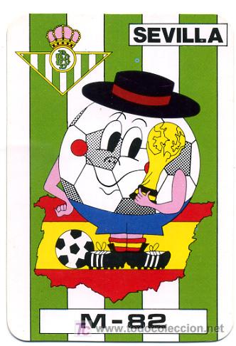 Collectionnisme Calendriers: CALENDARIO TEMA FUTBOL , BETIS  , MUNDIAL 1982  , CAL1985