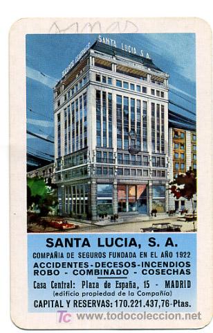 Collectables Calendars: CALENDARIO FOURNIER , SEGUROS SANTA LUCIA ,  1968  ,  CAL1887