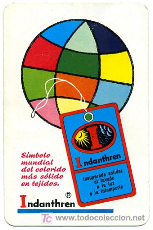 Collezionismo Calendari: CALENDARIO FOURNIER , INDANTHREN ,  1965  ,  CAL1903