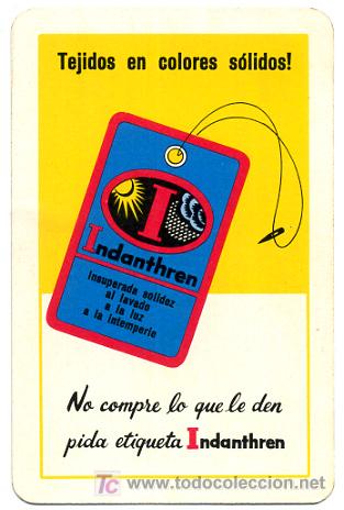 Collezionismo Calendari: CALENDARIO FOURNIER , INDANTHREN , 1962 , CAL1932