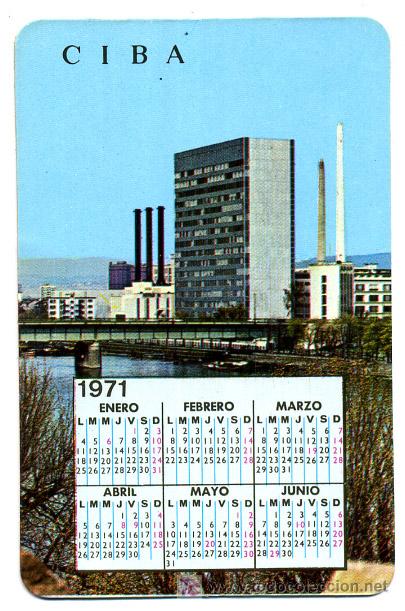 Collectionnisme Calendriers: CALENDARIO PUBLICIDAD  FARMACIA CIBALGINA , 1970 1971 , CAL2146