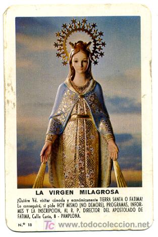Collectionnisme Calendriers: CALENDARIO FOURNIER , LA VIRGEN MILAGROSA ,  1968  ,  CAL2214