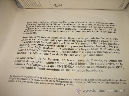 Coleccionismo calendarios: CALENDARIO ENSIDESA 1974 - Foto 4