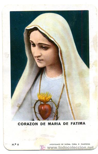 Coleccionismo calendarios: CALENDARIO FOURNIER , CORAZON DE MARIA DE FATIMA , 1975  , CAL2371