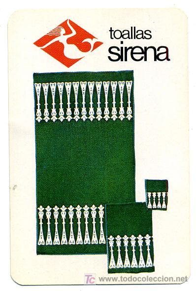 Coleccionismo calendarios: CALENDARIO FOURNIER , TOALLAS SIRENA  , 1970 HORIZONTAL  , CAL2430