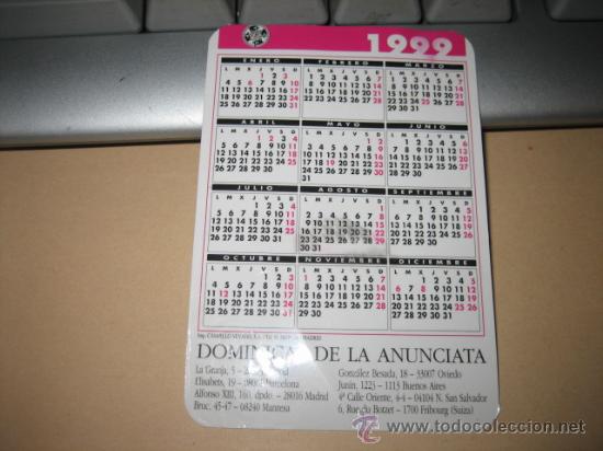 Coleccionismo calendarios: DOMINICAS DE LA ANUNCIATA   1999 - Foto 2