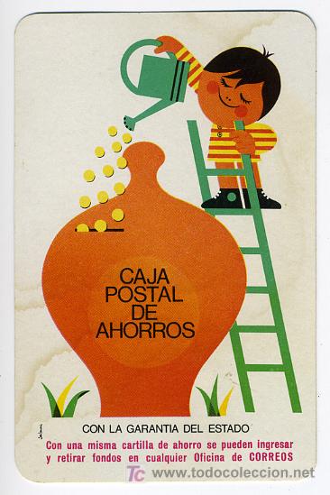 Colecionismo Calend&aacute;rios: CALENDARIO FOURNIER, PUBLICIDAD CAJA POSTAL DE AHORROS ,1972