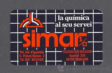 Coleccionismo Calendarios: Calendario 1988: SIMAR de Igualada