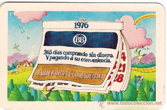 Coleccionismo Calendarios: 1 CALENDARIO FOURNIER DE ** BANCO BILBAO ** A&Ntilde;O 1976