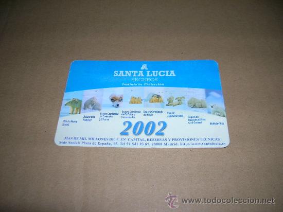 Sammeln von Kalendern: Calendario Seguros Santa Lucia, a&ntilde;o 2002. como nuevo.