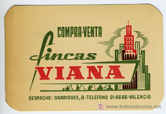 Collectionnisme Calendriers: CALENDARIO  PUBLICIDAD FINCAS VIANA ,COPRA Y VENTA  , 1968 , CAL2568