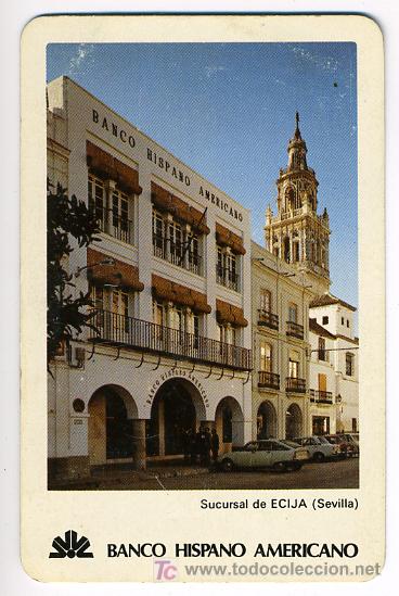 Collectables Calendars: CALENDARIO FOURNIER ,  BANCO HISPANO AMERICANO, SUCURSAL DE ECIJA SEVILLA  , 1981 , CAL2692