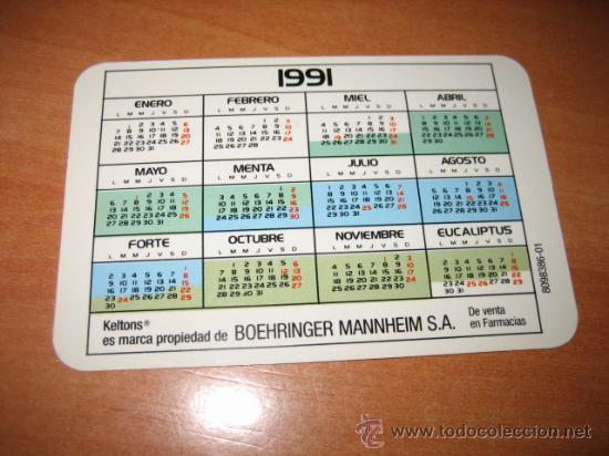Coleccionismo calendarios: KELTONS EL FRESCOR INTERMINABLE 1991 - Foto 2