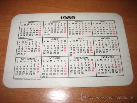 Coleccionismo calendarios: TESORO PUBLICO 1989 - Foto 2