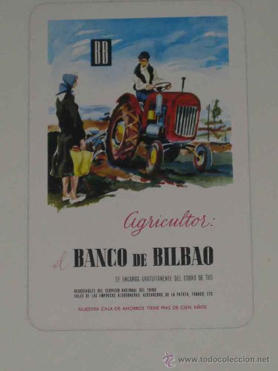 Collectables Calendars: CALENDARIO FOURNIER PUBLICIDAD DE EL BANCO DE BILBAO 1963 - RARO