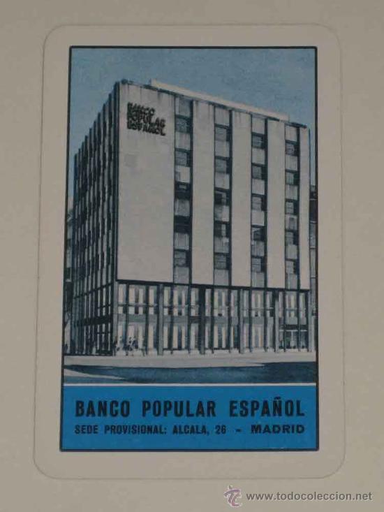 Colecionismo Calend&aacute;rios: CALENDARIO FOURNIER PUBLICIDAD BANCO POPULAR ESPA&Ntilde;OL 1963 - MUY RARO