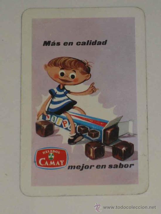 Colecionismo Calend&aacute;rios: CALENDARIO DE FOURNIER DE HELADOS CAMAY - A&ntilde;o 1963.