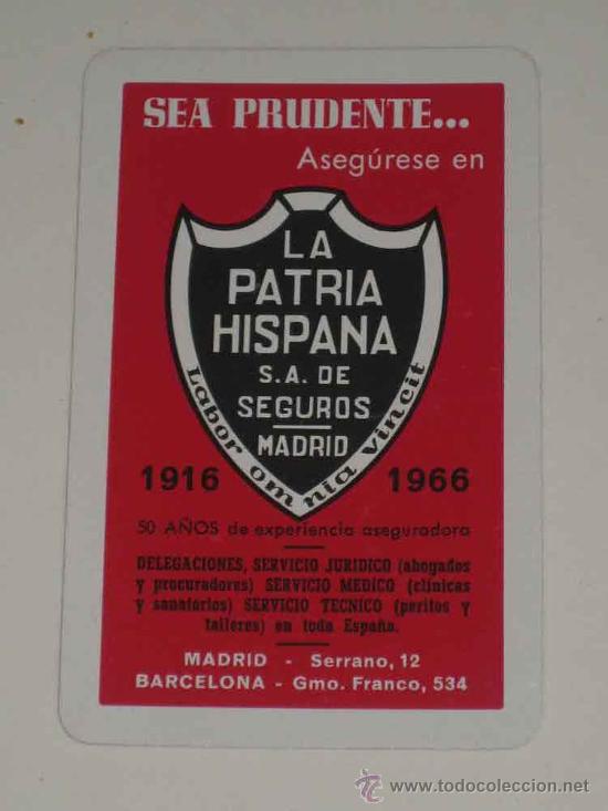 Colecionismo Calend&aacute;rios: CALENDARIO DE FOURNIER DE LA PATRIA HISPANA - A&ntilde;o 1966