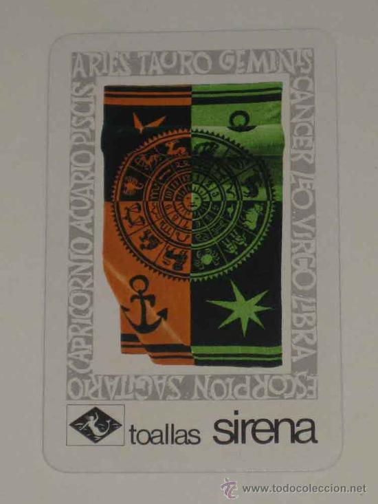 Collectables Calendars: CALENDARIO FOURNIER PUBLICIDAD TOALLAS SIRENA - 1968