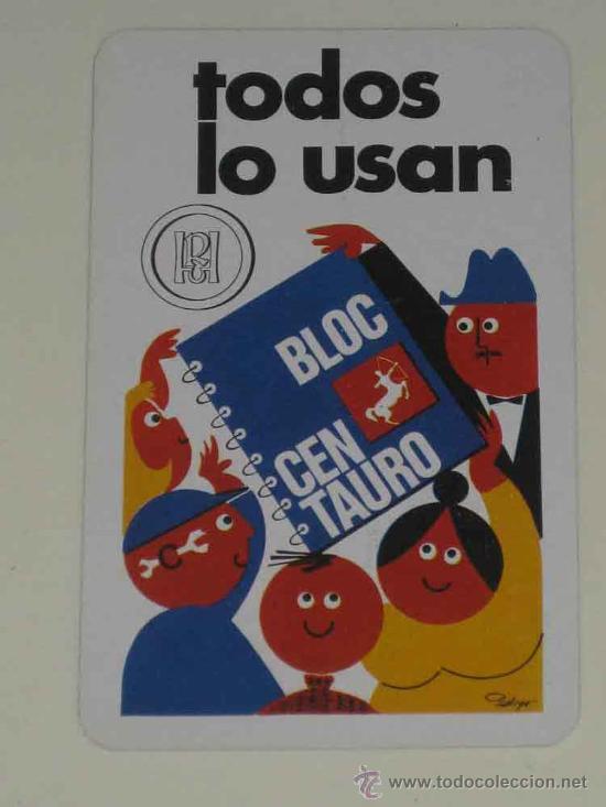 Colecionismo Calend&aacute;rios: CALENDARIO FOURNIER PUBLICIDAD BLOC CENTAURO - 1971