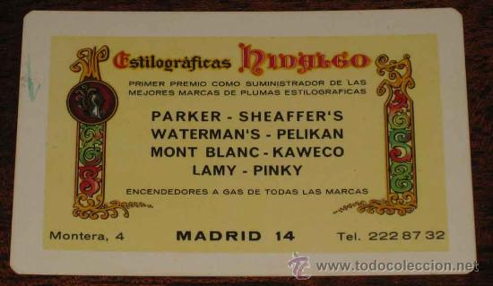 Collezionismo Calendari: CALENDARIO DE BOLSILLO 1963 PUBLICIDAD ESTILOGRAFICAS HIDALGO - EDITA CASAMAJO