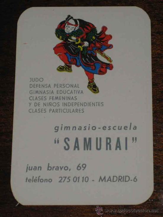 Collectables Calendars: CALENDARIO DE BOLSILLO 1963 PUBLICIDAD GIMNASIO ESCUELA SAMURAI