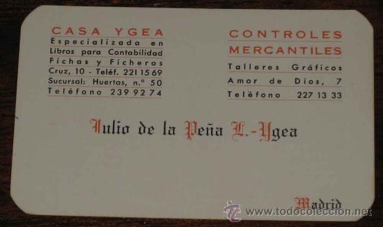 Collectables Calendars: CALENDARIO  1964 CON PUBLICIDAD DE JULIO DE LA PE&Ntilde;A Y YGEA, CASA YGEA DE MADRID