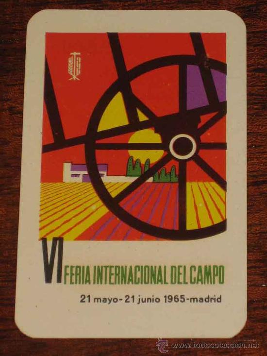Colecionismo Calend&aacute;rios: CALENDARIO  1965 CON PUBLICIDAD DE VI FERIA INTERNACIONAL DEL CAMPO
