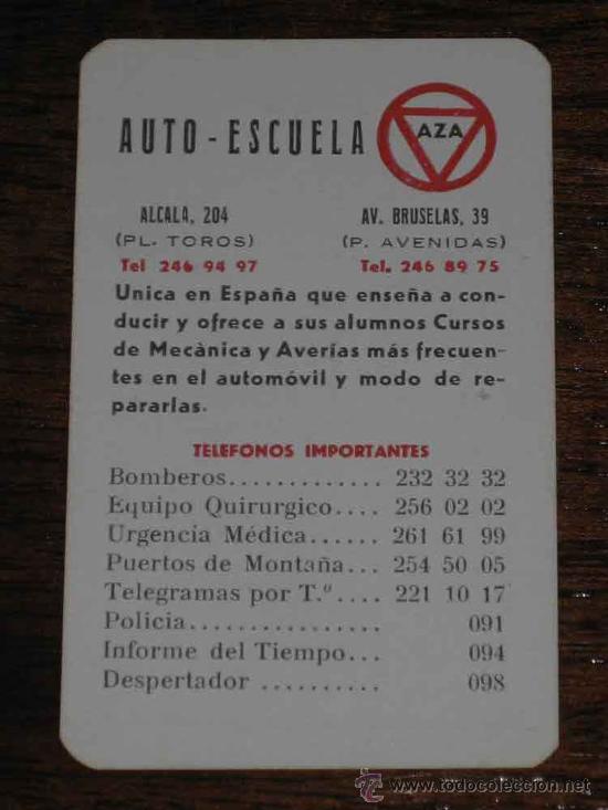 Colecionismo Calend&aacute;rios: CALENDARIO 1969 - PUBLICIDAD DE AUTO ESCUELA AZA - KALENDEX
