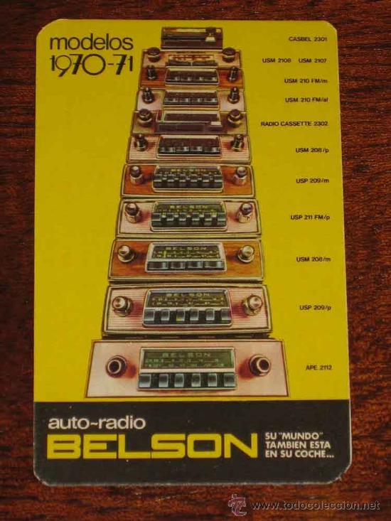 Collezionismo Calendari: CALENDARIO 1971 - PUBLICIDAD DE AUTO RADIO BELSON