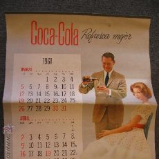 Coleccionismo Calendarios: CALENDARIO COCA-COLA AÑO 1961 (48X38 CM.) MUY RARO