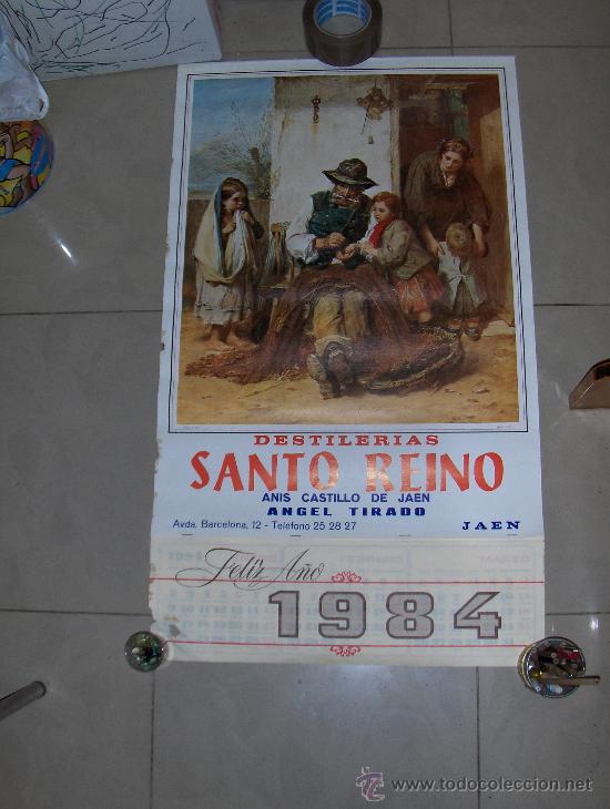 Colecionismo Calend&aacute;rios: ALMANAQUE DE ANIS CASTILLO DE JAEN. DESTILERIAS SANTO REINO. 1984.