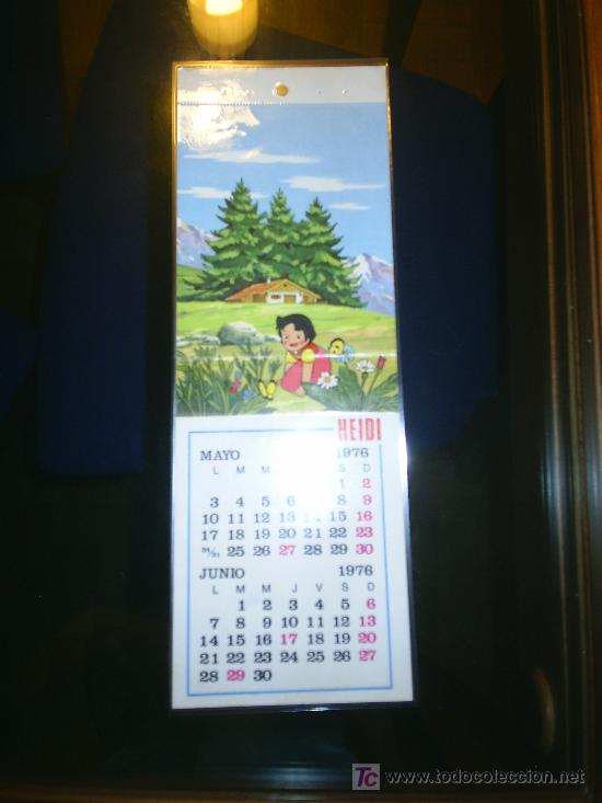 Coleccionismo Calendarios: M69 BONITO CALENDARIO POSTAL DE HEIDI MAYO JUNIO 1976 ORIGINAL PLASTIFICADO