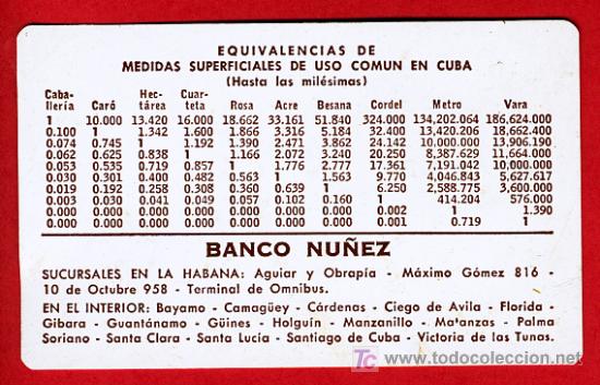 Coleccionismo calendarios: CALENDARIO PUBLICIDAD BANCO NU&Ntilde;EZ CUBA , PLASTICO , 1957 , CAL3149