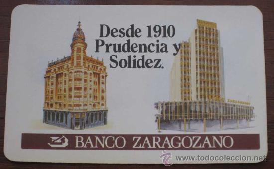 Collezionismo Calendari: ANTIGUO CALENDARIO DE BOLSILLO - H. FOURNIER - CON PUBLICIDAD DEL BANCO ZARAGOZANO - A&Ntilde;O 1984.