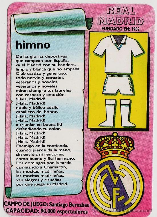 Collectables Calendars: calendario - futbol - r madrid - himno - bar nobles de castilla - a&ntilde;o 1994