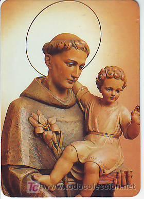 Coleccionismo Calendarios: Calendario religioso - San Antonio de Padua RLG a&ntilde;o 2002