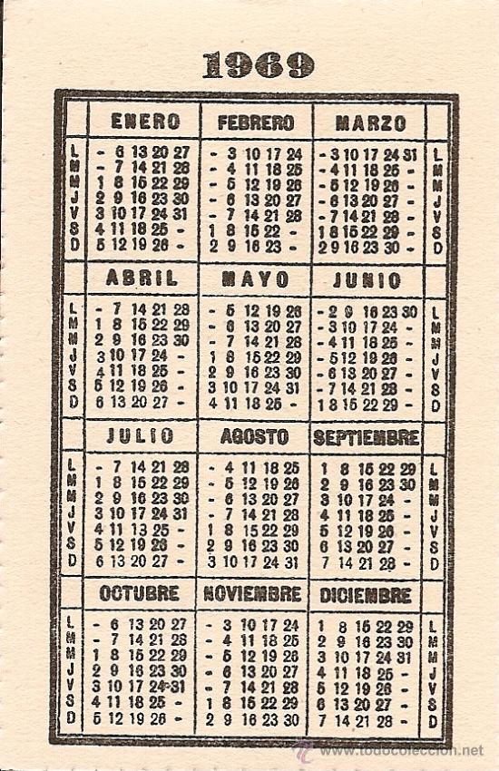 Coleccionismo calendarios: CALENDARIO DE 1969 - Foto 2