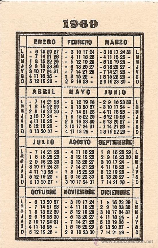 Coleccionismo calendarios: CALENDARIO DE 1969 - Foto 2
